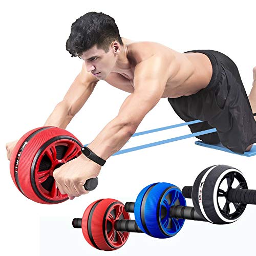 HHUPII AB Roller Big Wheel Trainer de músculo Abdominal para Fitness ABS Core Trabajo ABDIOS Músculos Abdominales Entrenamiento Inicio Gimnasio Fitness Equipos (Color : Blue)