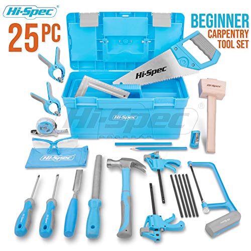 Hi-Spec Caja Jumbo de Herramientas de Bricolaje Reales para Niños, Juguete Educativo para Iniciación a la Carpintería y Trabajo de Madera Hi-Spec Caja Jumbo de Herramientas de Bricolaje Reales para Niños, Juguete Educativo para Iniciación a la Carpintería y Trabajo de Madera