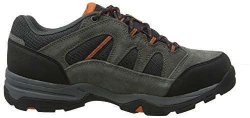 Hi-Tec Banderra II Low WP Wide, Zapatillas de Senderismo para Hombre, Gris (Charcoal/Graphite/Burnt Orange 51), 42 EU