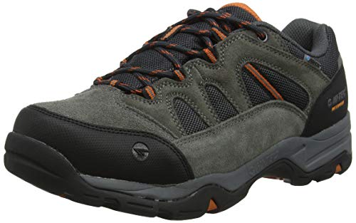 Hi-Tec Banderra II Low WP Wide, Zapatillas de Senderismo para Hombre, Gris (Charcoal/Graphite/Burnt Orange 51), 42 EU