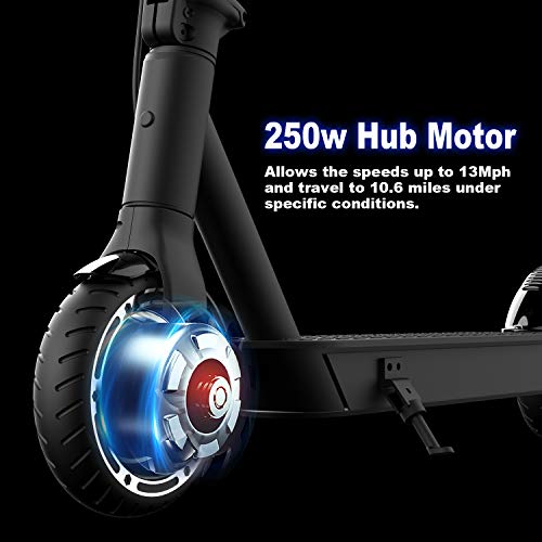 Hiboy Patinete Eléctrico S2 Lite - Neumáticos sólidos de 6.5" - hasta 16 KM de Largo Alcance y 21 KM/H Scooter portátil Plegable para Adultos con Doble Sistema de frenado