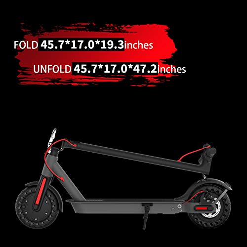 Hiboy Patinete Eléctrico S2 - Neumáticos sólidos de 8.5" - hasta 25 KM de Largo Alcance y 25 KM/H Scooter portátil Plegable para Adultos con Doble Sistema de frenado y aplicación