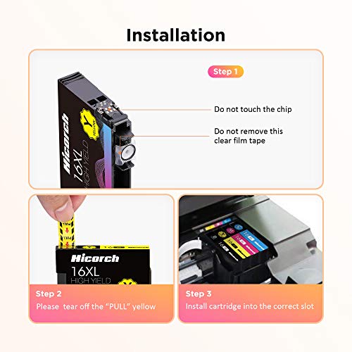 Hicorch 16XL Cartuchos de Tinta para Epson 16 XL Compatible con Epson Workforce WF-2010 WF-2510 WF-2520 WF-2530 WF-2540 WF-2630 WF-2650 WF-2660 WF-2750 WF-2760 (6 Negro,3 Cian,3 Magenta,3 Amarillo) Hicorch 16XL Cartuchos de Tinta para Epson 16 XL Compatible con Epson Workforce WF-2010 WF-2510 WF-2520 WF-2530 WF-2540 WF-2630 WF-2650 WF-2660 WF-2750 WF-2760 (6 Negro,3 Cian,3 Magenta,3 Amarillo)