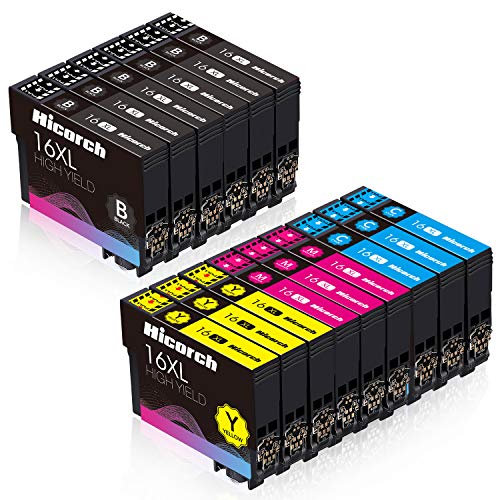 Hicorch 16XL Cartuchos de Tinta para Epson 16 XL Compatible con Epson Workforce WF-2010 WF-2510 WF-2520 WF-2530 WF-2540 WF-2630 WF-2650 WF-2660 WF-2750 WF-2760 (6 Negro,3 Cian,3 Magenta,3 Amarillo) Hicorch 16XL Cartuchos de Tinta para Epson 16 XL Compatible con Epson Workforce WF-2010 WF-2510 WF-2520 WF-2530 WF-2540 WF-2630 WF-2650 WF-2660 WF-2750 WF-2760 (6 Negro,3 Cian,3 Magenta,3 Amarillo)