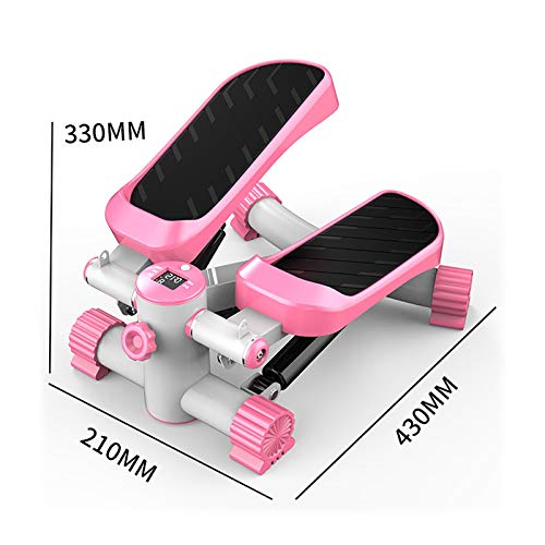 HidráUlica Stepper MultifuncióN Tabla Plataforma Stepper Ffitness Stepper con Monitor Pantalla Incorporado Mini Stepper HidráUlica Silenciosa Carga 150Kg Stepper Ideal Ejercicios Pink