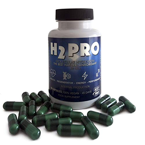 HIDRÓGENO MOLECULAR H2 Mejora El Rendimiento En General. ANTIOXIDANTE. Mejora el Estado De La Piel, Acelera los Procesos de Recuperación Física y Mental. 90 cápsulas Vegetales/Keypro Nutrition