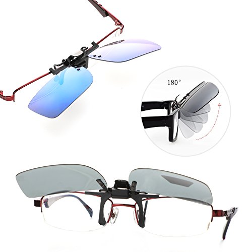 Hifot Clip Gafas de Sol polarizadas Lentes 4 Piezas, Flip up Gafas de Sol para Mujer Hombre, Suplementos de Sol para Gafas graduadas Hifot Clip Gafas de Sol polarizadas Lentes 4 Piezas, Flip up Gafas de Sol para Mujer Hombre, Suplementos de Sol para Gafas graduadas