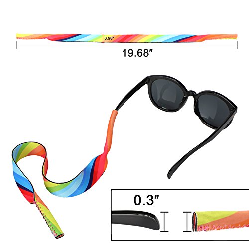 Hifot cordon gafas de sol soporte corre 3 Piezas, Neopreno Universal Fit cuerda retención, Flotante cordón gafas de sol