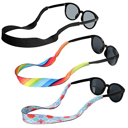 Hifot cordon gafas de sol soporte corre 3 Piezas, Neopreno Universal Fit cuerda retención, Flotante cordón gafas de sol