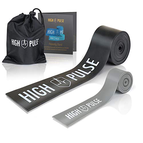High Pulse® Floss Band | Incluye – Bolsa de transporte y accesorios – 2 bandas compresión – Bandas fitness de atletas para articulaciones, tendones y ligamentos + mini banda para los dedos. High Pulse® Floss Band | Incluye – Bolsa de transporte y accesorios – 2 bandas compresión – Bandas fitness de atletas para articulaciones, tendones y ligamentos + mini banda para los dedos.