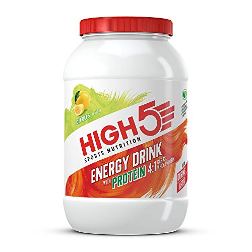 HIGH5 Bebida Energética con Bolsitas de Proteína con Carbohidratos, Proteína y Electrolitos (Cítrico, 1,6 kg)