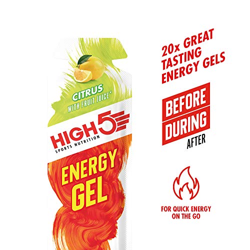 HIGH5 Gel Energético Bolsitas de Liberación Rápida con Zumo de Fruta Natural (Cítrico)