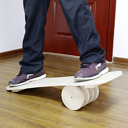 Hignful Equilibrio Board Balance Board-Trainer Amaestrador del Balance De Madera Yoga Balance Board Balance Board Formación Roller Tipo Home Fitness Placa De Deslizamiento Snowboard Y Skate