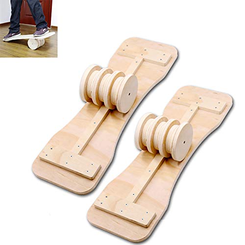 Hignful Equilibrio Board Balance Board-Trainer Amaestrador del Balance De Madera Yoga Balance Board Balance Board Formación Roller Tipo Home Fitness Placa De Deslizamiento Snowboard Y Skate