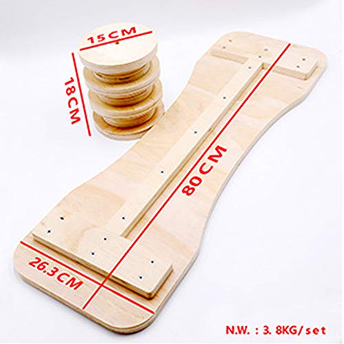 Hignful Equilibrio Board Balance Board-Trainer Amaestrador del Balance De Madera Yoga Balance Board Balance Board Formación Roller Tipo Home Fitness Placa De Deslizamiento Snowboard Y Skate