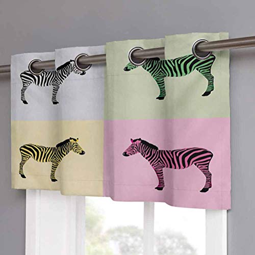 Hiiiman Cortinas opacas con cenefas antirayos UV en cajas, diseño de Avant, Garde influencia gráfica, juego de 1, 91,4 x 45,7 cm para interior, comedor o dormitorio Hiiiman Cortinas opacas con cenefas antirayos UV en cajas, diseño de Avant, Garde influencia gráfica, juego de 1, 91,4 x 45,7 cm para interior, comedor o dormitorio