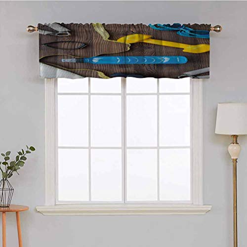 Hiiiman Cortinas opacas con cenefas antirayos UV para prepararse para fitness, equipo deportivo sobre tablero de madera, juego de 2, 106,7 x 60,9 cm para interior comedor o dormitorio Hiiiman Cortinas opacas con cenefas antirayos UV para prepararse para fitness, equipo deportivo sobre tablero de madera, juego de 2, 106,7 x 60,9 cm para interior comedor o dormitorio