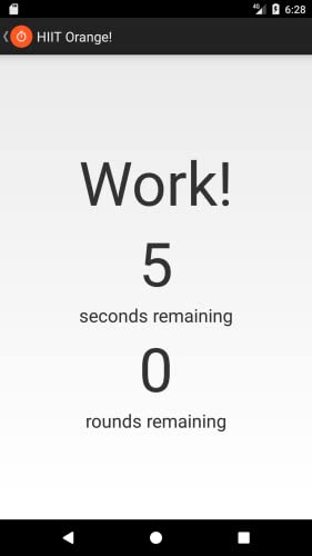 HIIT Orange Workout Interval Timer