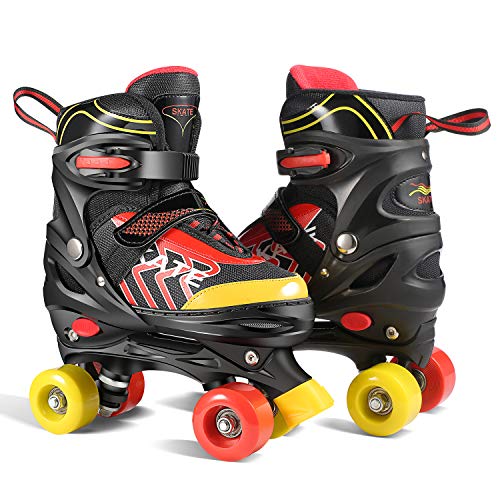 Hikole Patines de Ruedas para niños, tamaño Ajustable, Rueda de PVC, Triple Bloqueo, Malla, Patines Transpirables para Principiantes, niños y niñas Hikole Patines de Ruedas para niños, tamaño Ajustable, Rueda de PVC, Triple Bloqueo, Malla, Patines Transpirables para Principiantes, niños y niñas