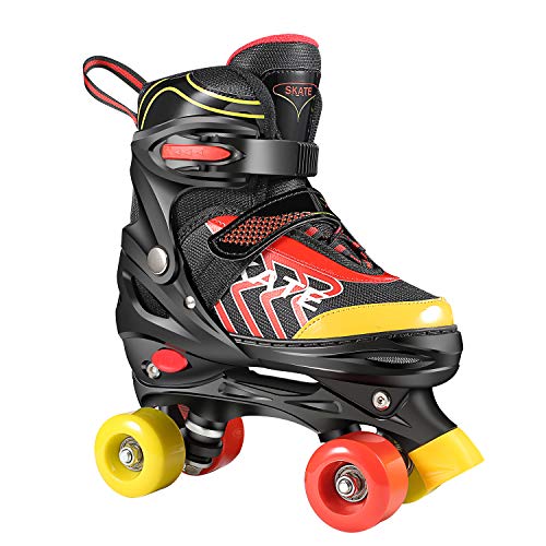 Hikole Patines de Ruedas para niños, tamaño Ajustable, Rueda de PVC, Triple Bloqueo, Malla, Patines Transpirables para Principiantes, niños y niñas Hikole Patines de Ruedas para niños, tamaño Ajustable, Rueda de PVC, Triple Bloqueo, Malla, Patines Transpirables para Principiantes, niños y niñas