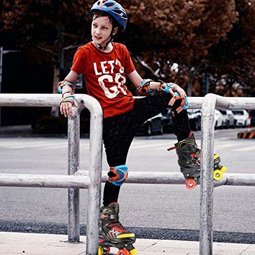 Hikole Patines de Ruedas para niños, tamaño Ajustable, Rueda de PVC, Triple Bloqueo, Malla, Patines Transpirables para Principiantes, niños y niñas Hikole Patines de Ruedas para niños, tamaño Ajustable, Rueda de PVC, Triple Bloqueo, Malla, Patines Transpirables para Principiantes, niños y niñas