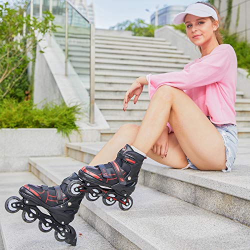 Hikole Patines en Línea para Niñas y Niños Patines 4 Ruedas Ajustable con Luz Tamaño 30-41 per Niños y Adulto(S,30-33) Hikole Patines en Línea para Niñas y Niños Patines 4 Ruedas Ajustable con Luz Tamaño 30-41 per Niños y Adulto(S,30-33)