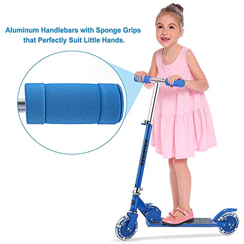 Hikole Patinetes para niños con Ruedas de luz LED, Patinetes de Altura Ajustable para Niños y Niñas, Freno de Guardabarros Trasero, Patinetes Ligero Plegable de 5 LB, Capacidad de Peso de 110 LB Hikole Patinetes para niños con Ruedas de luz LED, Patinetes de Altura Ajustable para Niños y Niñas, Freno de Guardabarros Trasero, Patinetes Ligero Plegable de 5 LB, Capacidad de Peso de 110 LB