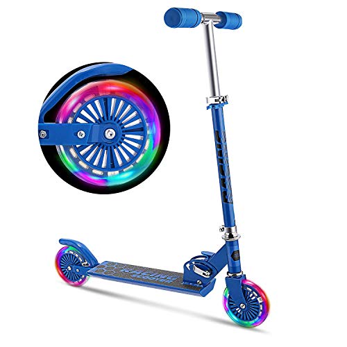Hikole Patinetes para niños con Ruedas de luz LED, Patinetes de Altura Ajustable para Niños y Niñas, Freno de Guardabarros Trasero, Patinetes Ligero Plegable de 5 LB, Capacidad de Peso de 110 LB Hikole Patinetes para niños con Ruedas de luz LED, Patinetes de Altura Ajustable para Niños y Niñas, Freno de Guardabarros Trasero, Patinetes Ligero Plegable de 5 LB, Capacidad de Peso de 110 LB