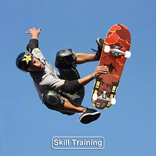 Hikole Skateboard Completo, Pro 31 Pulgadas Monopatín para Adolescentes Principiantes Niñas Niños Adultos, 9 Capas Monopatín de Madera de Arce