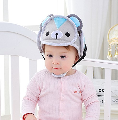 Hillento Casco de Seguridad del bebé, los niños Infantiles del niño Anti-colisión Frontal Tapa Protectora, arneses Ajustables Protector de Cabeza sin colchón Golpes de Cabeza, Oso Hillento Casco de Seguridad del bebé, los niños Infantiles del niño Anti-colisión Frontal Tapa Protectora, arneses Ajustables Protector de Cabeza sin colchón Golpes de Cabeza, Oso