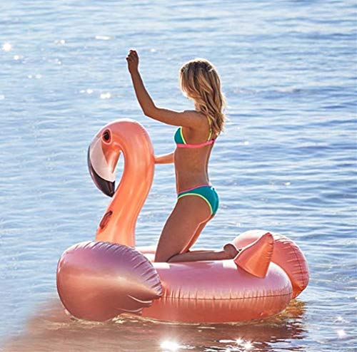 Hinchable Colchoneta Flamenco Inflable Flamenco Piscina Flotador Gigante de Flamenco para Piscina (Oro inflable flamenco)