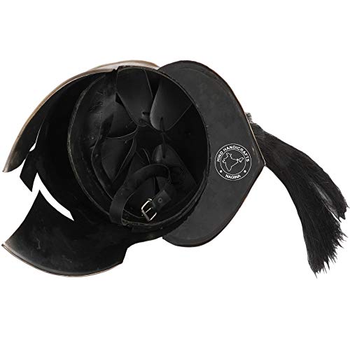Hind Handicrafts Casco romano de hierro medieval griego Corinthian Spartan 300 – King Leonidas adulto – Forro de cuero ajustable – LARP, Halloween & Role Play Hind Handicrafts Casco romano de hierro medieval griego Corinthian Spartan 300 – King Leonidas adulto – Forro de cuero ajustable – LARP, Halloween & Role Play