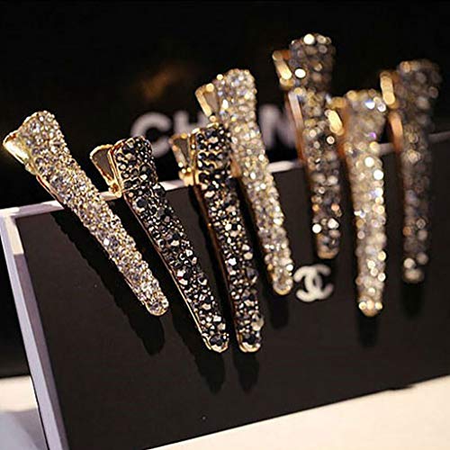 HINK Diamante de imitación Horquilla Clip para Flequillo Aleación Clip de Pico de Pato dentado Perla Joyas y Relojes Pinza para el Cabello HINK Diamante de imitación Horquilla Clip para Flequillo Aleación Clip de Pico de Pato dentado Perla Joyas y Relojes Pinza para el Cabello