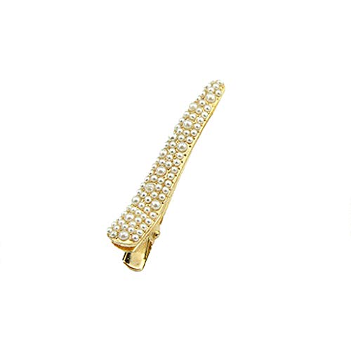 HINK Diamante de imitación Horquilla Clip para Flequillo Aleación Clip de Pico de Pato dentado Perla Joyas y Relojes Pinza para el Cabello