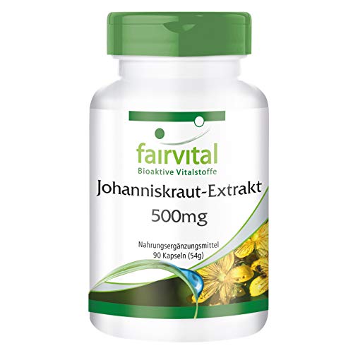 Hipérico 500mg - Hierba de San Juan (Hypericum perforatum) - VEGANO - Dosis elevada - 0,3% de hipericina - 90 Cápsulas - Calidad Alemana Hipérico 500mg - Hierba de San Juan (Hypericum perforatum) - VEGANO - Dosis elevada - 0,3% de hipericina - 90 Cápsulas - Calidad Alemana
