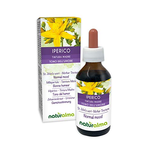 HIPÉRICO o hierba de San Juan (Hypericum perforatum) hierba con flores Tintura Madre sin alcohol NATURALMA | Extracto líquido gotas 100 ml | Complemento alimenticio | Vegano