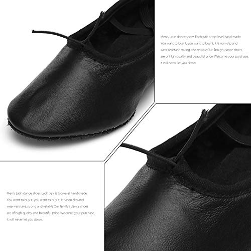 HIPPOSEUS Zapatos de Baile para Mujer con Dedos Cerrados Zapatos de práctica de Entrenamiento para Maestros de Baile Tacón bajo,ES101-LT,Negro Color,EU 39