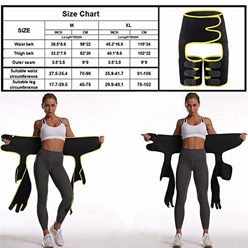 HITECHLIFE Mujer Cintura Entrenador, Fajas Reductoras Adelgazantes Mujer Fajas Reductoras Adelgazantes Faja Reductora Cinturón Lumbar Abdomen Adjustable para Deporte Fitness - Amarillo M