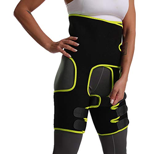 HITECHLIFE Mujer Cintura Entrenador, Fajas Reductoras Adelgazantes Mujer Fajas Reductoras Adelgazantes Faja Reductora Cinturón Lumbar Abdomen Adjustable para Deporte Fitness - Amarillo M