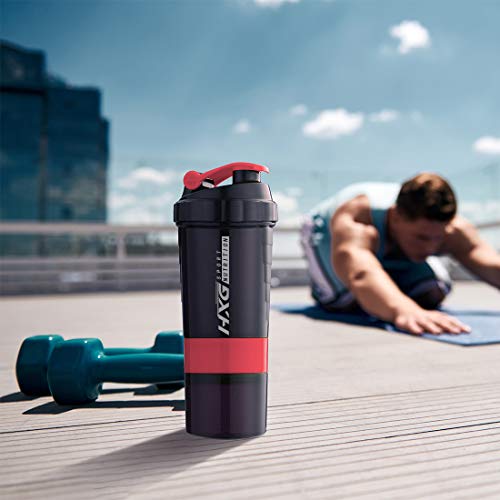 Hivexagon Multi-Almacenamiento Proteína Mezclador Capacidad 500 ml Rojo SA003 Hivexagon Multi-Almacenamiento Proteína Mezclador Capacidad 500 ml Rojo SA003