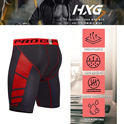 Hivexagon Pantalones Cortos de Compresión de Media Pierna para Deportes, Correr y Entrenamiento de Gimnasio SM008RDL Hivexagon Pantalones Cortos de Compresión de Media Pierna para Deportes, Correr y Entrenamiento de Gimnasio SM008RDL