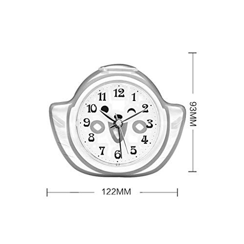 HIZ 4"Mini Sin tictac Clásico Reloj de Pulsera Reloj de Cuarzo para Niños de Dibujos Animados Silenciosos Creativos Silenciosos Reloj Perezoso (Color : Yellow)