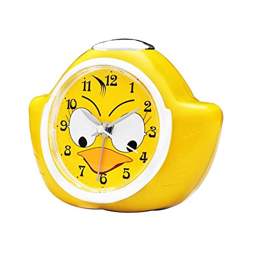 HIZ 4"Mini Sin tictac Clásico Reloj de Pulsera Reloj de Cuarzo para Niños de Dibujos Animados Silenciosos Creativos Silenciosos Reloj Perezoso (Color : Yellow)