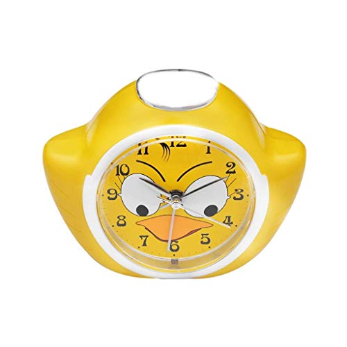 HIZ 4"Mini Sin tictac Clásico Reloj de Pulsera Reloj de Cuarzo para Niños de Dibujos Animados Silenciosos Creativos Silenciosos Reloj Perezoso (Color : Yellow)