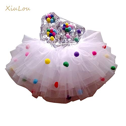 Hjbds De los niños Vestuario teatral Chica Modern Dance Kids Jazz Danza del Traje de Lentejuelas de Ropa de niña en Traje de Danza contemporánea (Color : Rhodo, Size : 100)