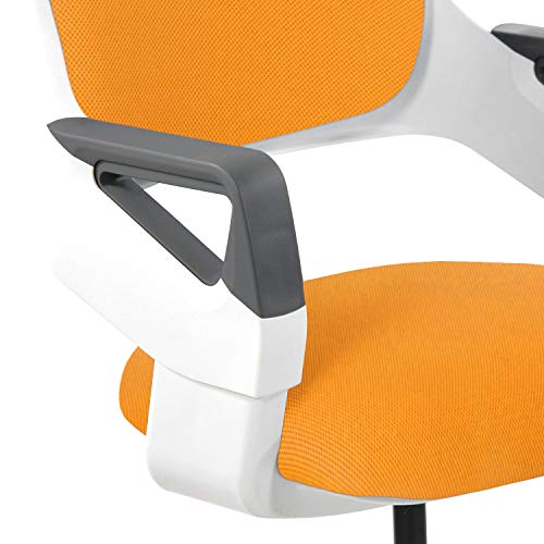 hjh OFFICE 640490 silla para niños KID FLEX tejido de malla naranja silla giratoria ajustable ergonómico acolchado