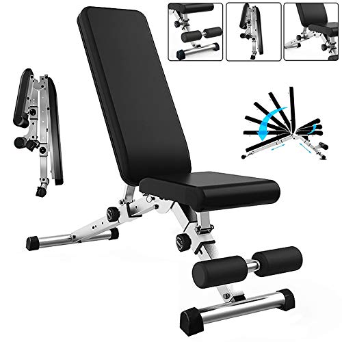 HJHY Banco de Pesas Plegable - Banco de Musculacion Multifunción para Entrenamiento de Cuerpo Entero, Sistema para Entrenar los Abdominales, Compacto Diseño Antideslizante -### HJHY Banco de Pesas Plegable - Banco de Musculacion Multifunción para Entrenamiento de Cuerpo Entero, Sistema para Entrenar los Abdominales, Compacto Diseño Antideslizante -###