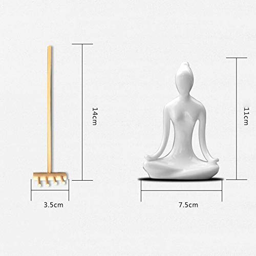 Hjyi Meditación Zen Garden,Tablero Buda Zen Jardín Muebles Chinos Decoracion Yoga Zen Ocho Diagramas Yin Yang Micro Paisaje Casa De Té DecoracióN De Seco Mesa De Arena