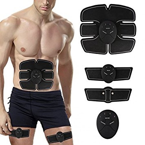 HK Online Smart Fitness 1 Entrenador de Abdominales EMS -2 x estimulador de Brazos, 3 Dispositivos de Control y cinturón de Gimnasio Incluido