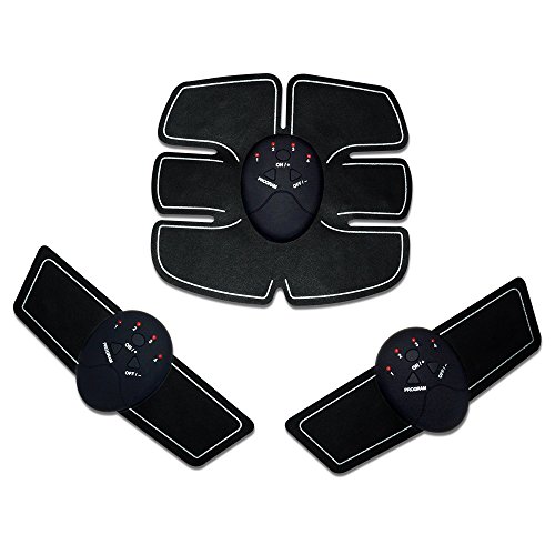 HK Online Smart Fitness 1 Entrenador de Abdominales EMS -2 x estimulador de Brazos, 3 Dispositivos de Control y cinturón de Gimnasio Incluido